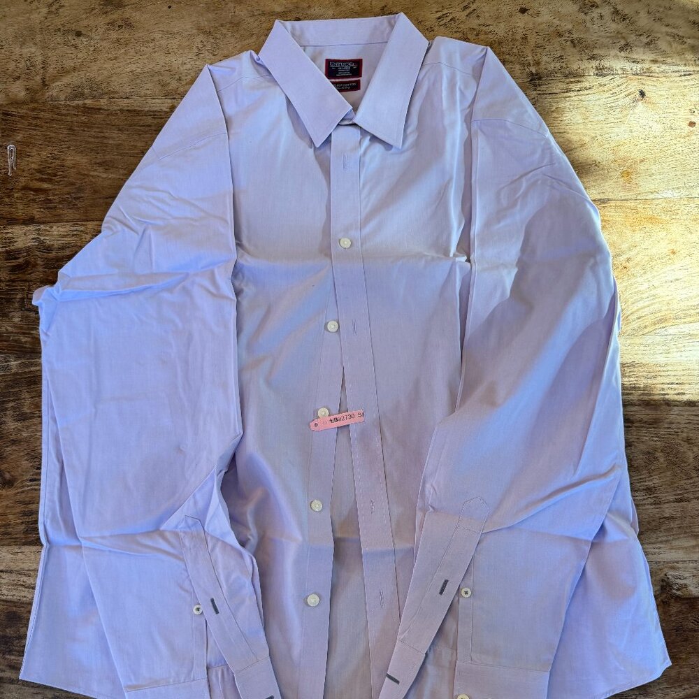 UNTUCKit Button Down Shirt XX-Large Lavender Wrin… - image 5